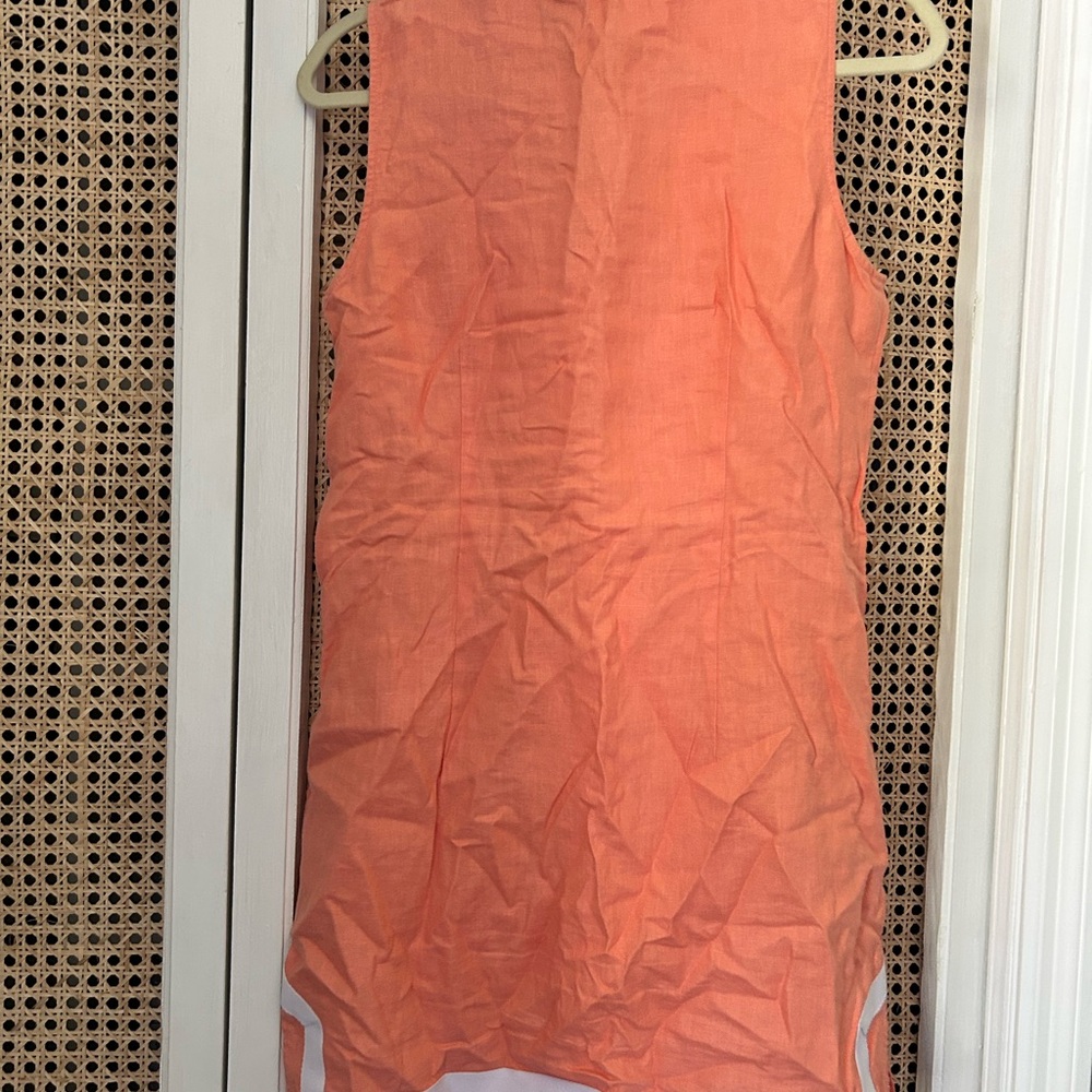 Sail to Sable Coral Dress with White Collar - Picture 3 of 3